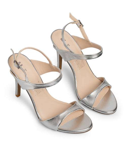 Silver Grace – Sandalia de Tacón Metálica Plata 348208
